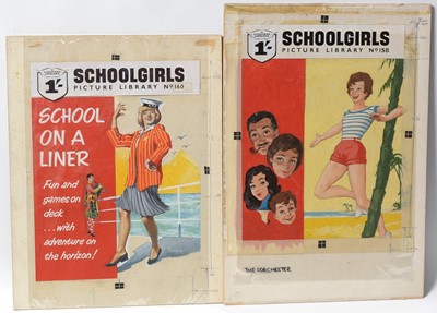 Lot 168 - Original Front Cover Artwork for the Fleetway Library Comic "School Girls" Picture Library
