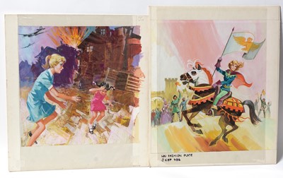 Lot 754 - Original Front Cover Artwork Fleetway Publications' girls comic "June and School Friend"