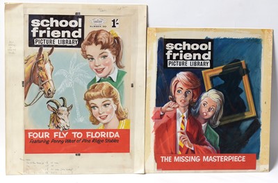 Lot 169 - Original Front Cover Artwork Fleetway Publications' girls comic "School Friend" Picture Library