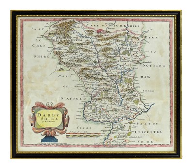 Lot 710 - Robert Morden - Maps of Durham and Derbyshire | hand-coloured engravings