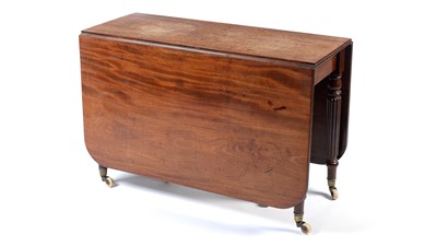 Lot 939 - A George IV mahogany drop leaf dining table