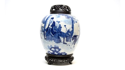 Lot 832 - Chinese blue and white ginger jar.