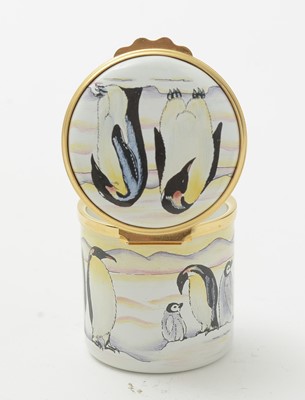 Lot 105 - Moorcroft pin tray, another. two small vases and an enamel box.