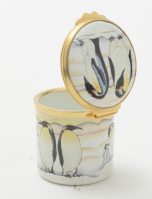 Lot 105 - Moorcroft pin tray, another. two small vases and an enamel box.