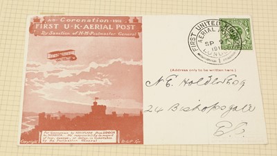 Lot 43 - Three George V Great Britain 1911 Coronation First UK Aerial Post postcards