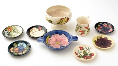 Lot 115 - Nine pieces of Moorcroft