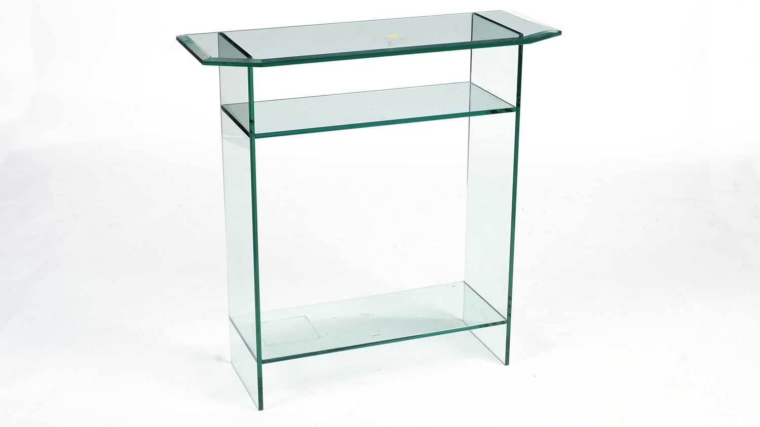 Lot 21 - A modern glass display/TV stand