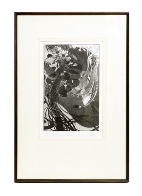 Lot 172 - Colin See-Paynton - Mergansers Among Lilies | limited-edition wood engraving