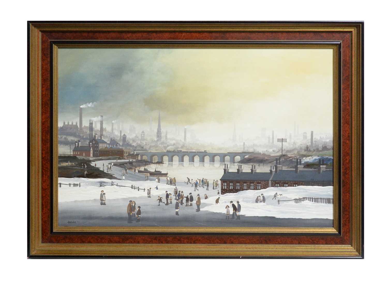 Lot 251 - "Braaq" Brian Shields - You Dare Push Me In | oil