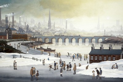 Lot 251 - "Braaq" Brian Shields - You Dare Push Me In | oil