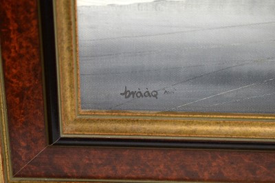 Lot 251 - "Braaq" Brian Shields - You Dare Push Me In | oil