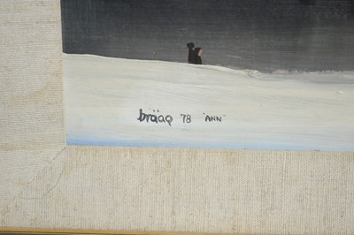 Lot 252 - "Braaq" Brian Shields - Ice Skating on the Lake | oil