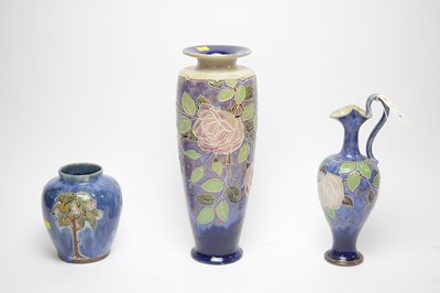 Lot 281 - A Royal Doulton Art Nouveau ewer and vase and another