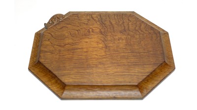 Lot 1333 - Robert 'Mouseman' Thompson, Kilburn: an octagonal cheese board