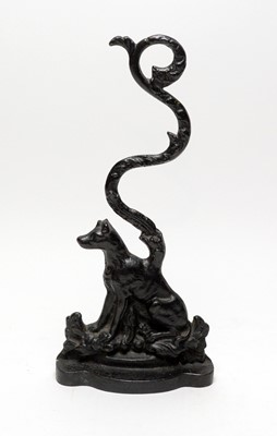 Lot 726 - An early 20th Century cast iron doorstop, stamped 'Coalbrookdale'