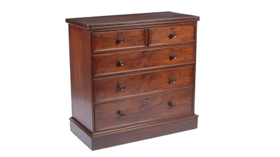 Lot 41 - An early Victorian mahogany chest of drawers stamped T Willson, Gt Queen St, London