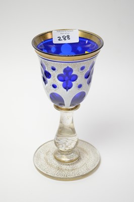 Lot 288 - A collection of etched and coloured glassware