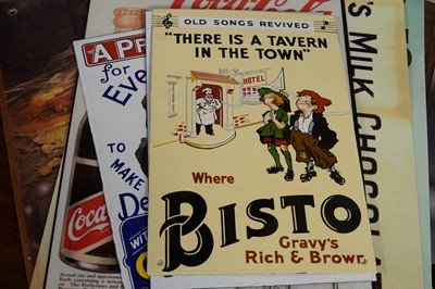 Lot 388 - A collection of enamel advertising and other wall signs