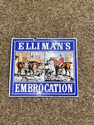 Lot 388 - A collection of enamel advertising and other wall signs