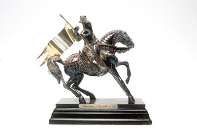 Lot 149 - A silver mounted Italian knight on horseback