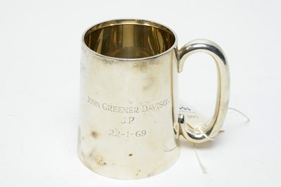 Lot 151 - A silver tankard, by Elkington & Co