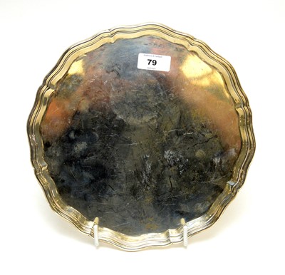 Lot 79 - A silver tray, by G Bryan & Co