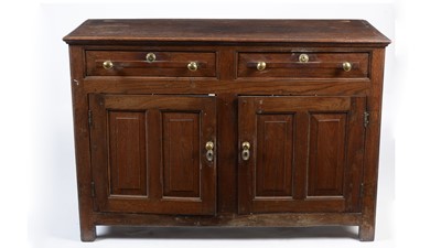 Lot 927 - A Georgian oak dresser base