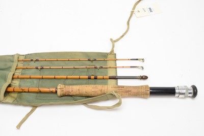 Lot 390 - A Hardy "The Gold Medal" Palakona cane trout fly rod