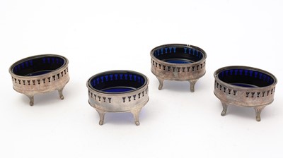 Lot 337 - A set of four George III salts
