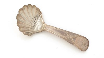 Lot 1556 - A George III North Country provincial caddy spoon