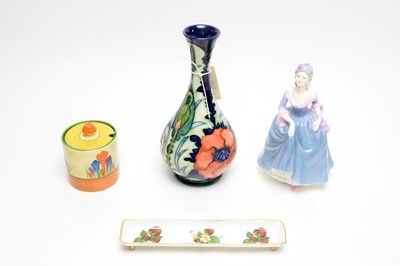 Lot 198 - A Moorcroft Poppy vase; and other items