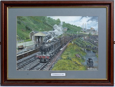 Lot 791 - Arthur Gills - Llanbradach, 1958 | watercolour