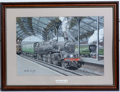 Lot 793 - Arthur Gills - Brighton Station, 1958 | watercolour