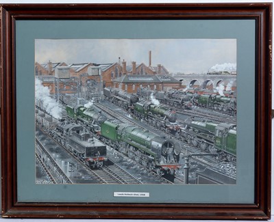 Lot 797 - Arthur Gills - Leeds Holbeck Shed, 1958 | watercolour