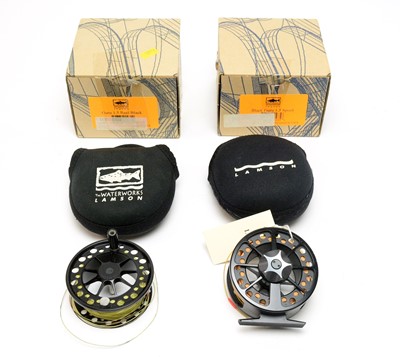 Lot 355 - A Lamson fishing reel; and another