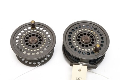 Lot 356 - A Hardy LA 10/11 Viscount MK III fishing reel; and another