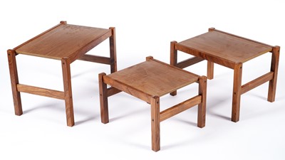 Lot 16 - A mid Century Danish inspired teak nest of graduating tables