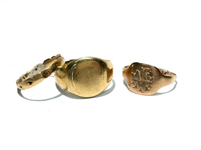 Lot 152 - Three gold rings