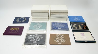 Lot 834 - A collection of Royal Mint annual proof coins sets