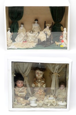 Lot 757 - Two Edwardian doll dioramas