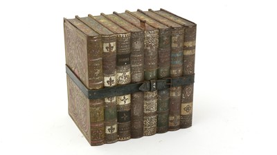 Lot 717 - A Huntley & Palmers bound book pattern biscuit tin
