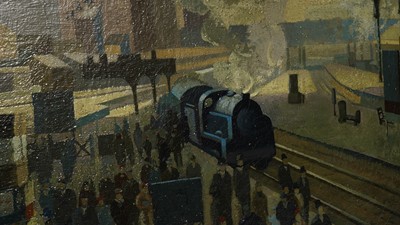 Lot 169 - Harold Workman - Train Station Platform | oil