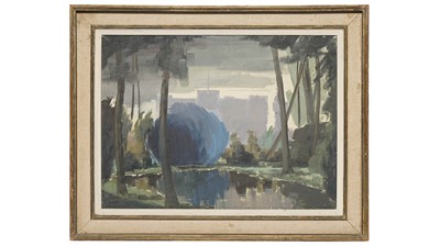 Lot 214 - Harold Workman - Stately Shadow | oil