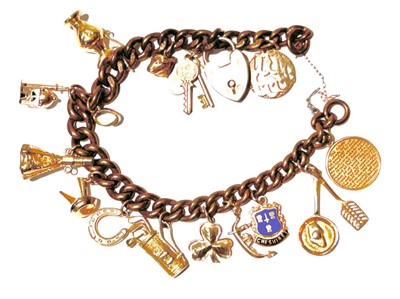 Lot 102 - A charm bracelet