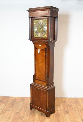 Lot 48 - Philip Antrobus: A 19th Century oak and mahogany banded longcase clock