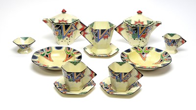Lot 925 - A Maling 'Anzac' pattern Art Deco tea service