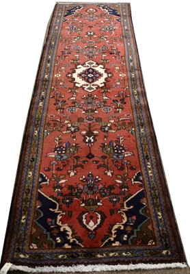 Lot 91 - A vintage Persian runner rug