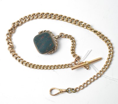 Lot 248 - A 15ct gold  Albert chain