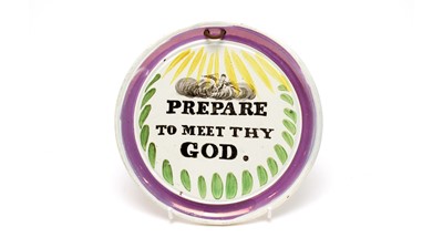Lot 922 - Maling pearlware plaque