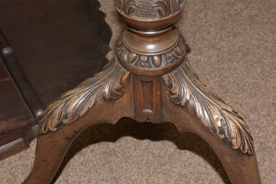 Lot 1490 - A George III style well-carved mahogany tilt-action table